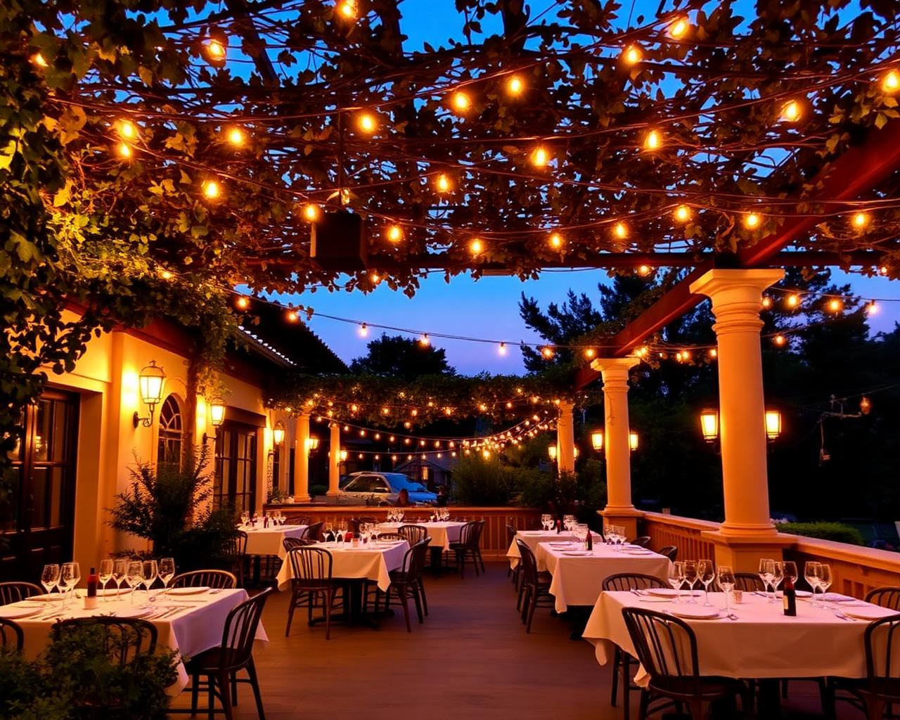 Terrasse bei Nacht
